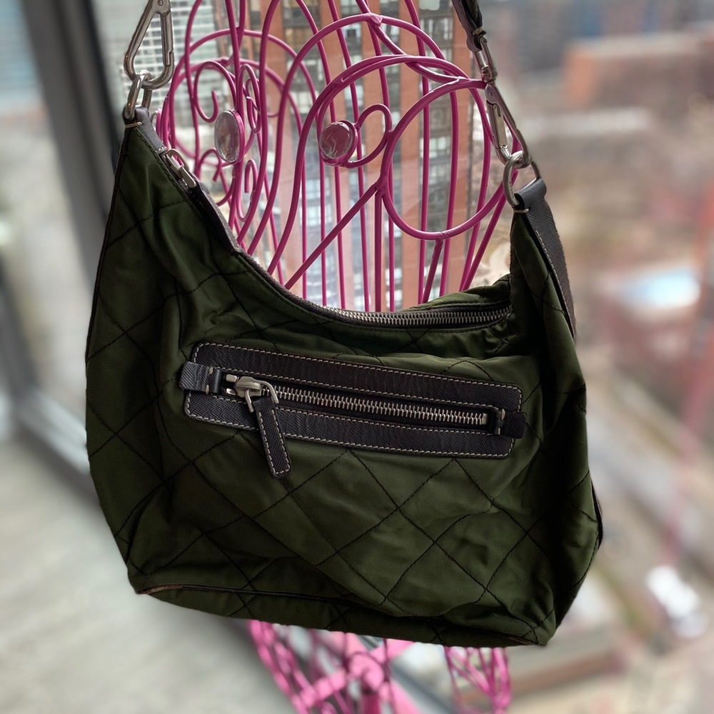 Authentic Green Prada bag small